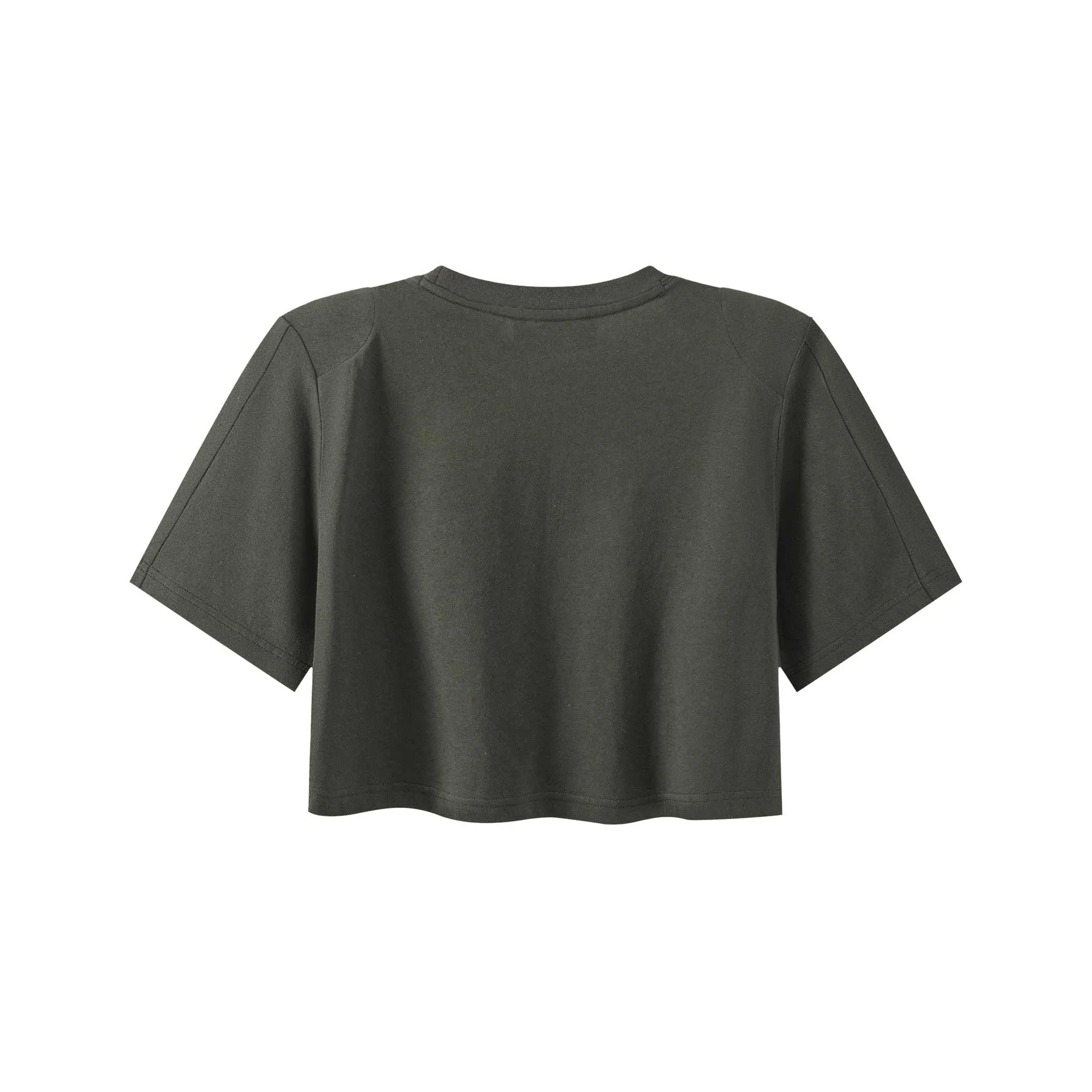 Shoulder Pad Cropped T-Shirt