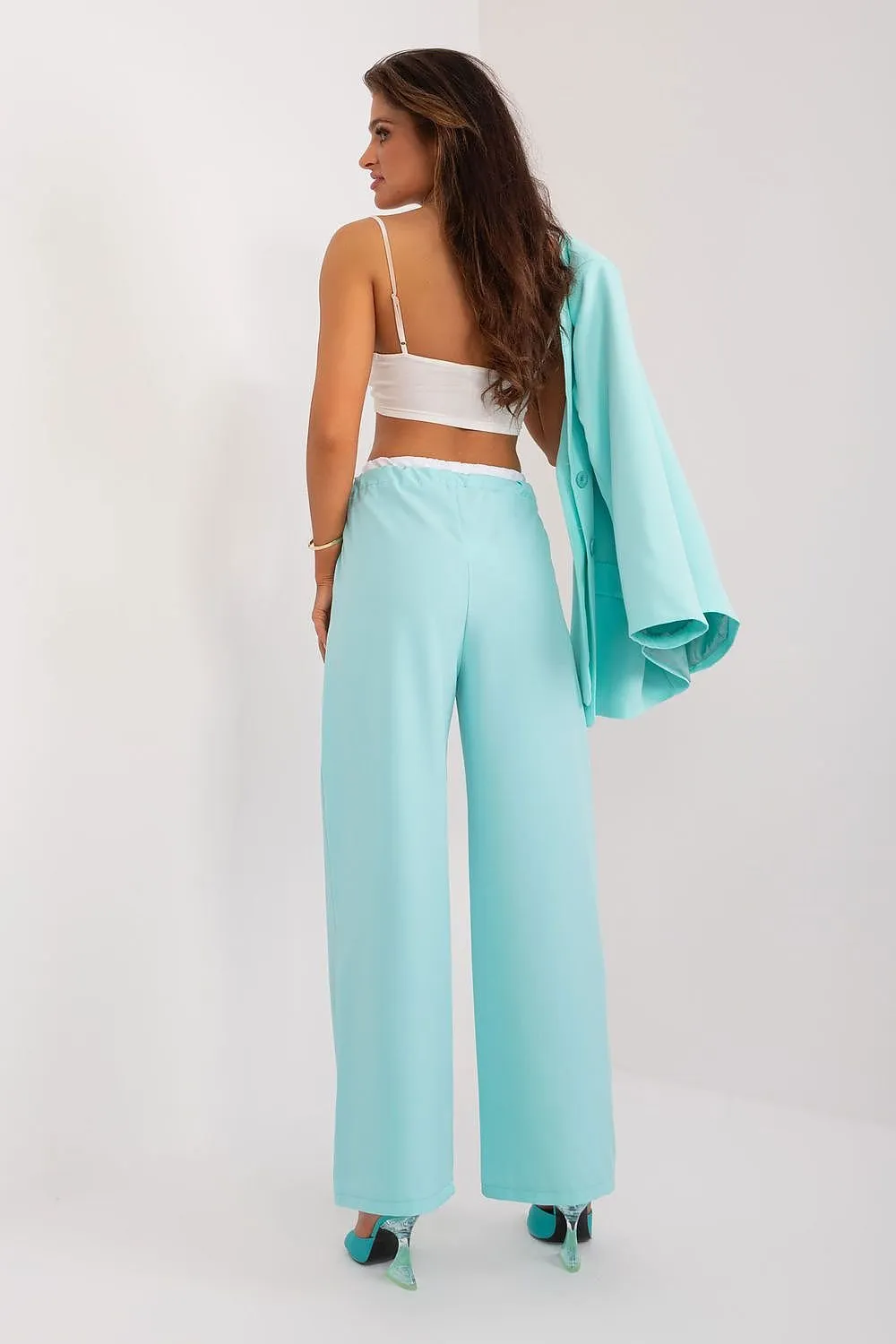 TEEK - Drawstring Palazzo Pocketed Trousers