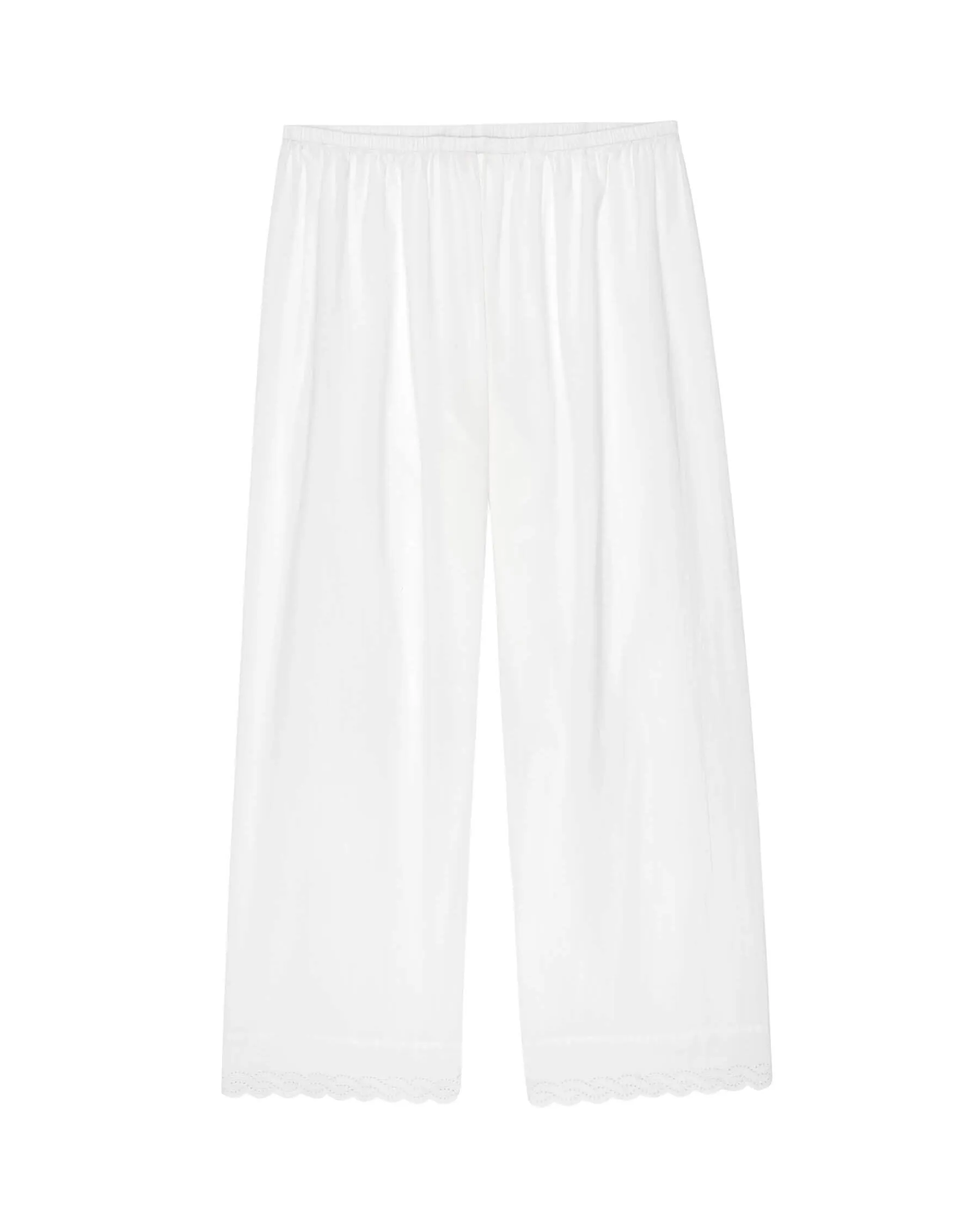 The Eyelet Easy Sleep Pant. -- True White