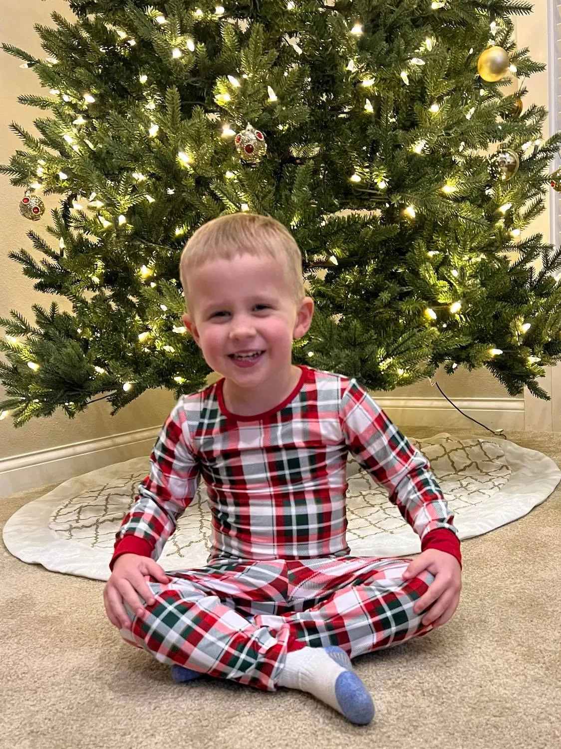 Toddler's Mansfield Plaid Long Sleeve Pajamas