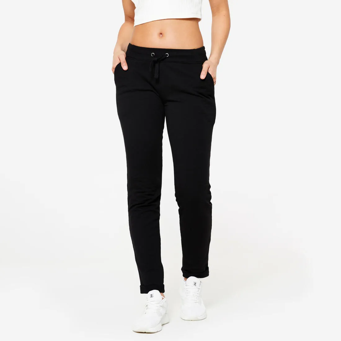 Women's Slim-Fit Fitness Jogging Bottoms 500