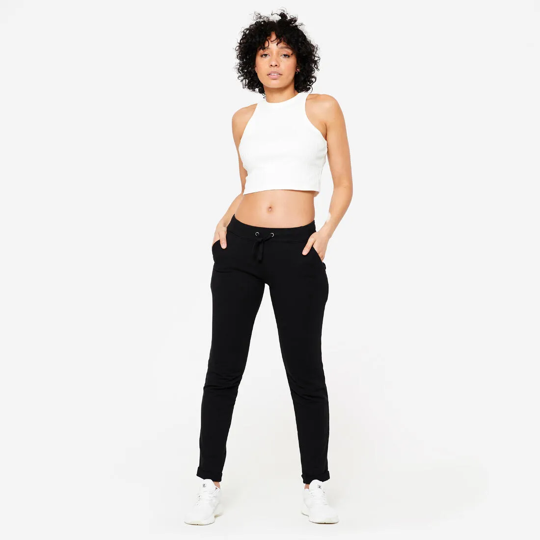 Women's Slim-Fit Fitness Jogging Bottoms 500